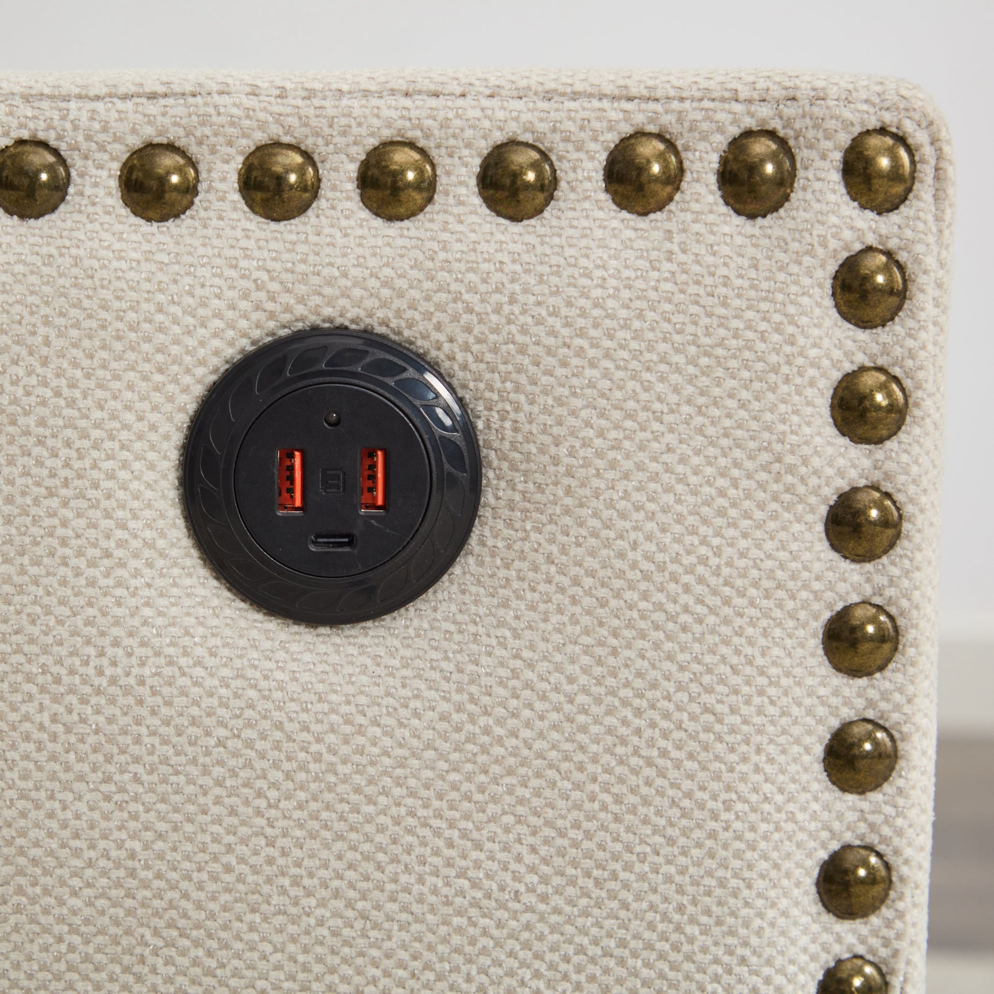 Cream White Fabric Swivel Rotating Accent Chair With Usb And Magazine Book For Living Room And Hotel Bed Room Cream White White Primary Living Space American Design,Classic,Modern Pine Foam Wood Fabric