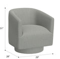 Bralin Gray Swivel Accent Chair Gray Foam Engineered Wood
