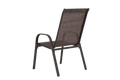 2 Piece Patio Chairs, Outdoor Camping Chairs Withtextilene Fabric, Set Of 2 Garden Chairs With Armrest High Backrest For Garden Patio Pool Beach Yard Space Saving Brown Brown Steel