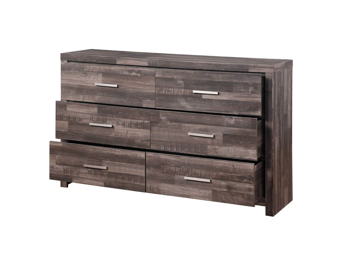 Juniper Dark Cherry Finish Dresser Dark Brown Synthetic Wood