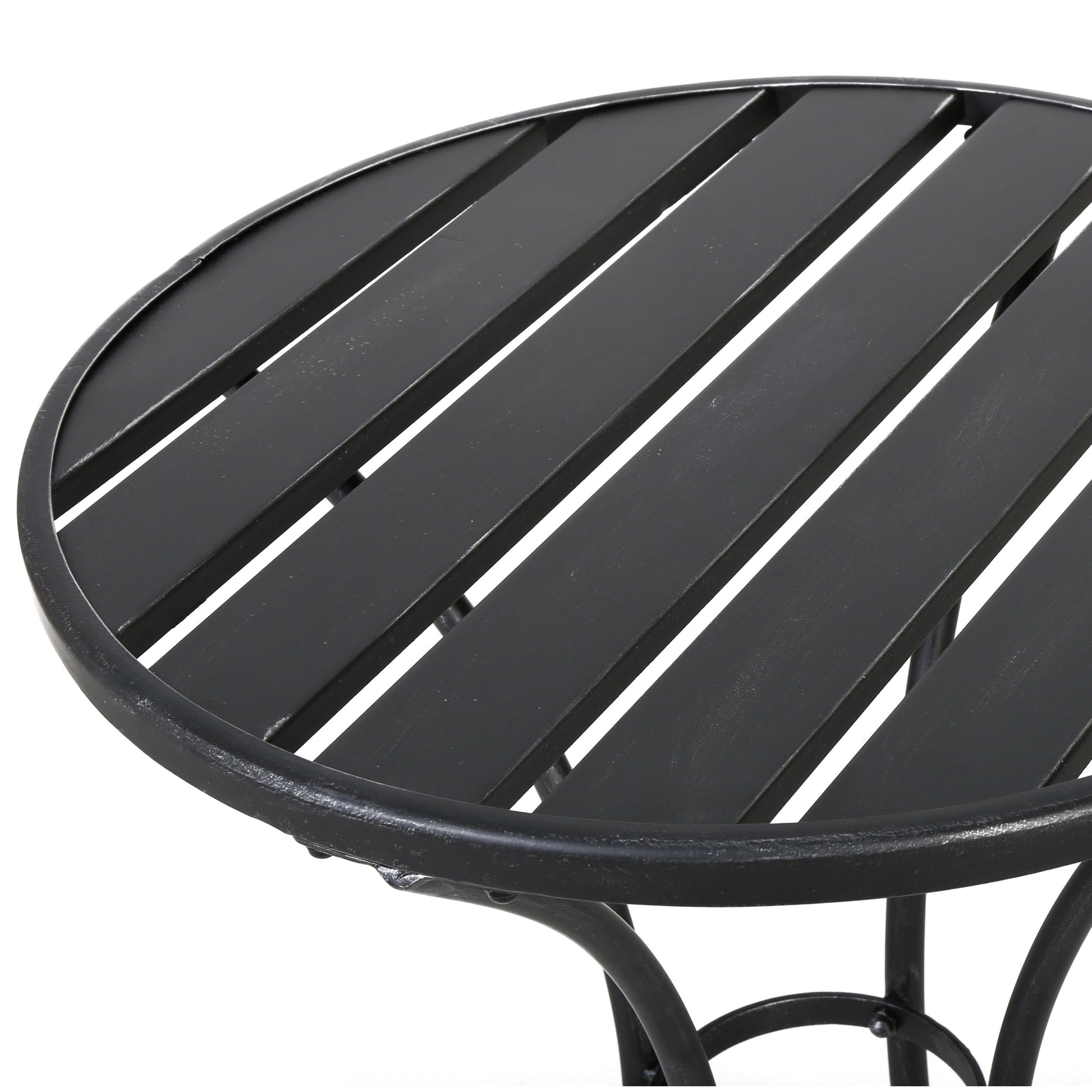 Colmar 3 Pc Kd Metal Set Black Silver Iron