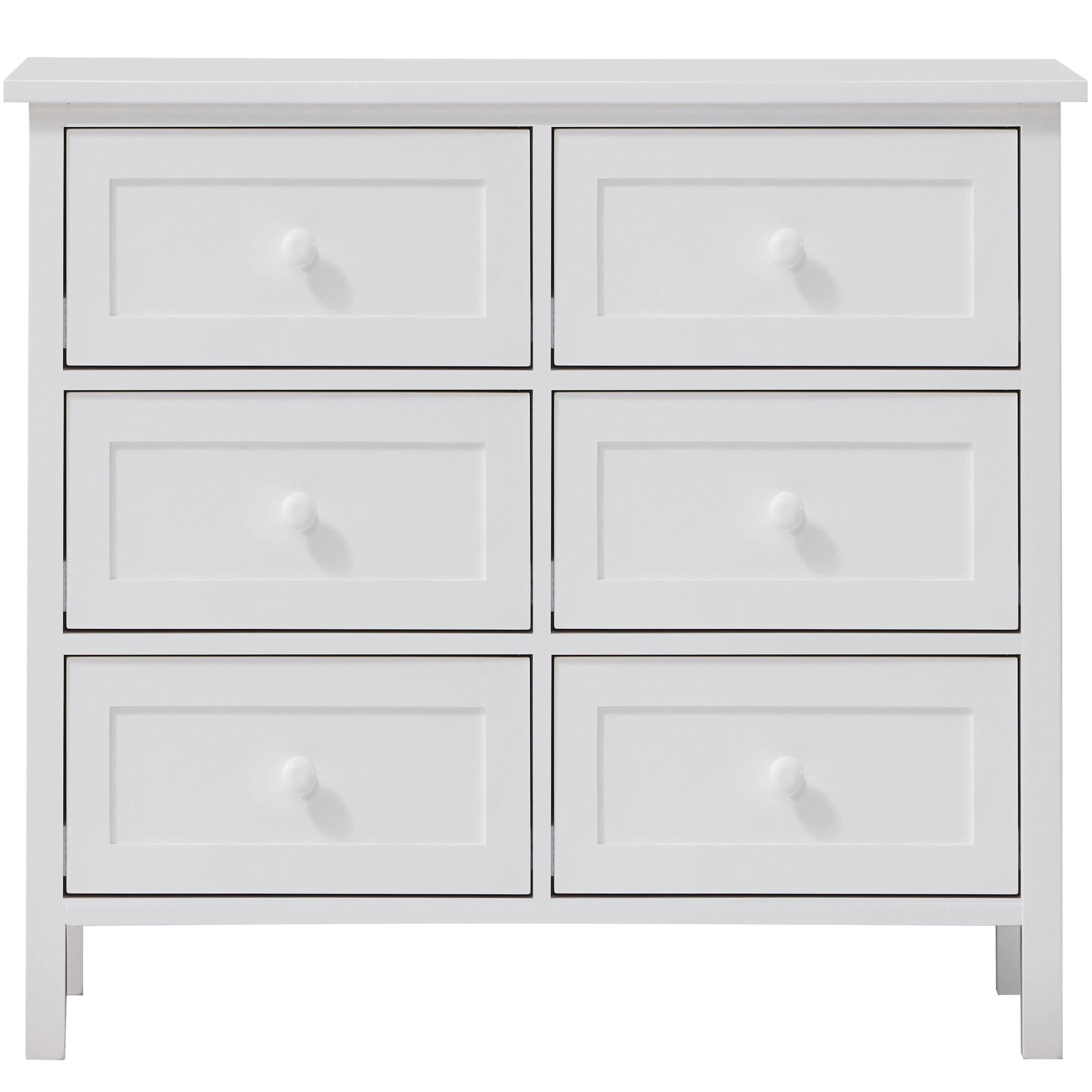 White 6 Drawer Dresser White Bedroom Wood