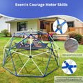 10Ft Climbing Dome For Kids Jungle Gym Apply To Park Dome Climber With Hammock Playground Equipment Colorful 200 Lbs & Over Modern 5 To 8 Years Metal Outdoor