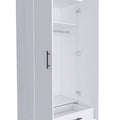 Ambery 180 Armoire, Two Shelves, Double Door, Metal Rod, One Drawer White White Bedroom Modern Particle Board Particle Board