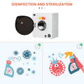 Homcom Automatic Dryer Machine, 1350W 3.22 Cu. Ft. Portable Clothes Dryer With 5 Drying Modes And Stainless Steel Tub For Apartment Or Dorm, White White Steel