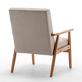 25.38'' Wide Classic Mid Century Modern Arm Chair, Light Camel Light Camel Microfiber