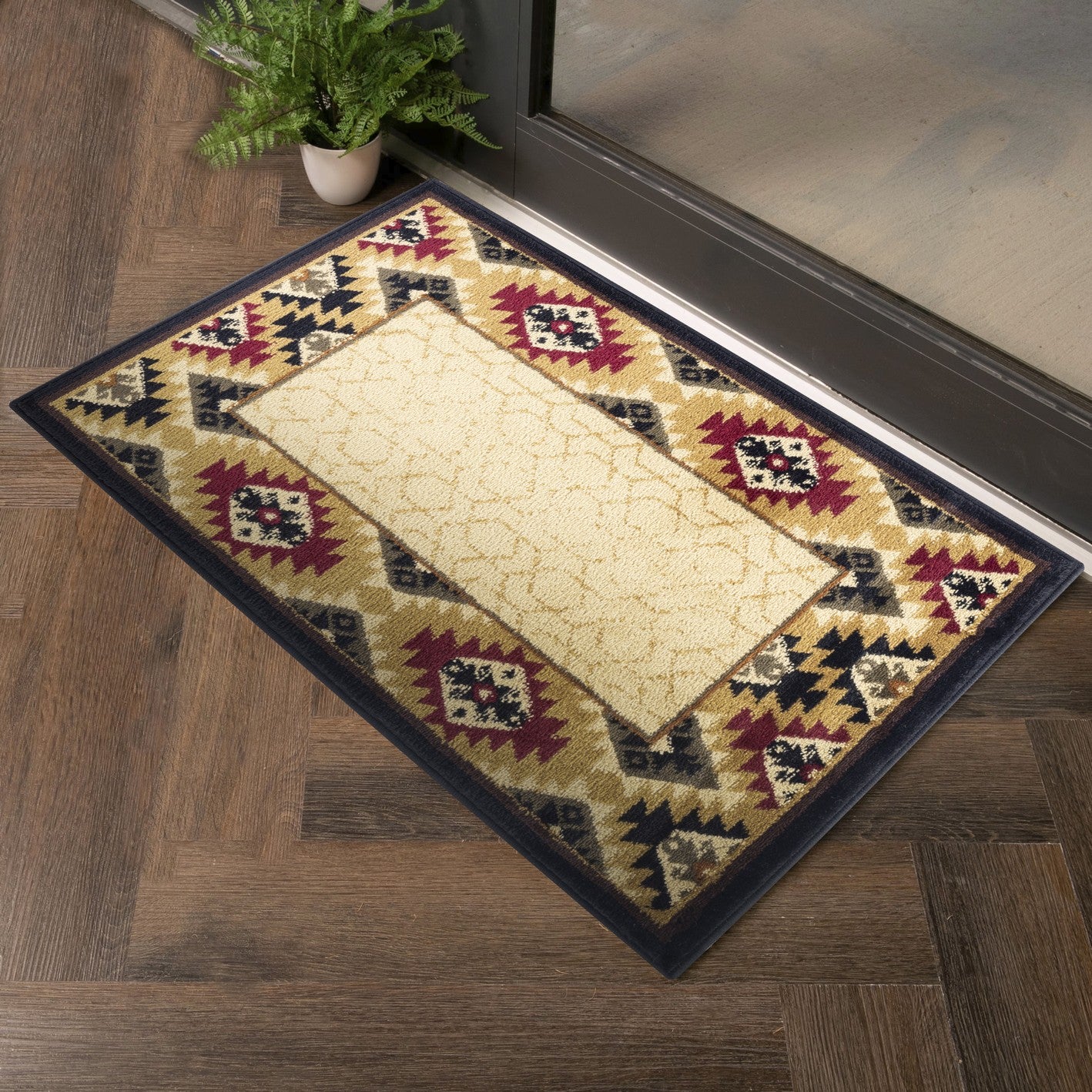 Tribes Gc Yls4007 Cream 5 Ft. 3 In. X 7 Ft. 3 In. Southwest Area Rug Cream Polypropylene