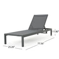Cape Coral Kd Chaise Lounge Grey Gray Mesh