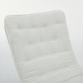 Lazy Rocking Chair,Comfortable Lounge Chair With Wide Backrest And Seat Wood Base, Upholstered Armless Rocker Chair For Living Room, Balcony,Bedroom And Patio Porch. White Cushion Iron White Primary Living Space Sponge Square Casual Rocking Chairs