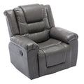 360 Swivel And Rocking Home Theater Recliner Manual Recliner Chair With Wide Armrest For Living Room,Bedroom, Grey Grey Foam Pu