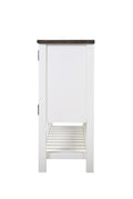 Mountina Brown And White 2 Drawer Server Brown White Solid Wood
