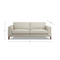 Lyon Leather Sofa Beige Down Filling Genuine Leather 2 Seat