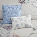 8 Piece Cotton Printed Comforter Set Blue King King Blue Polyester