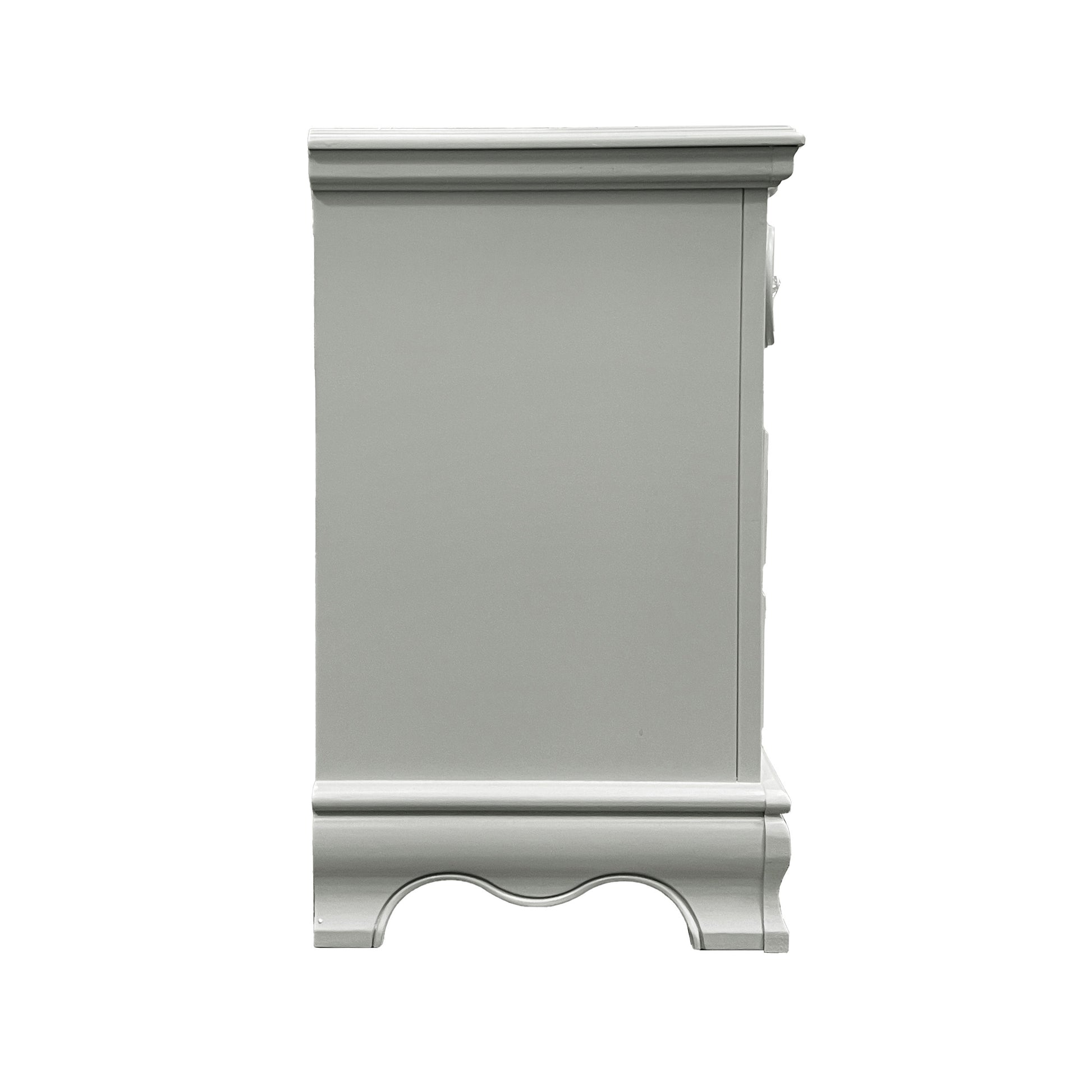 Flora Nightstand, Gray Finish Bd02205 Gray Wood