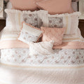 9 Piece Cotton Percale Comforter Set Blush Cal King California King Blush Polyester