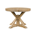 Functional Furniture Retro Style Dining Table Set With Extendable Table And 4 Upholstered Chairs For Dining Room And Living Room Natural Wood Wash Natural Wood Wash Solid Wood