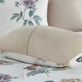 7 Piece Printed Seersucker Comforter Set With Throw Blanket Taupe Blush King Cal King Multicolor Polyester