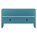 4 Door Large Storage Retro Sideboard With Adjustable Shelves And Long Handles For Kitchen, Dining Room And Living Room Antique Blue Antique Blue Mdf