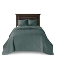3 Piece Reversible Bedspread Set Balsam Green King Green Polyester