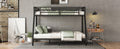 Metal Twin Xl Over Queen Bunk Bed For Teens And Adults,Space Saving Noise Reduced No Box Spring Needed Expect Arrive Date 2024 7 17 Twin Xl Black Metal