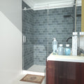 Frameless Sliding Shower Door 58 60 In. W X 76 In. H, Bathroom Sliding Door With 5 16