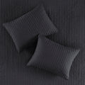 2 Piece Quilt Set Black Twin Twin Xl Twin Black Microfiber