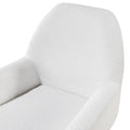 Prince Mid Century Boucle Arm Chair White Foam Boucle