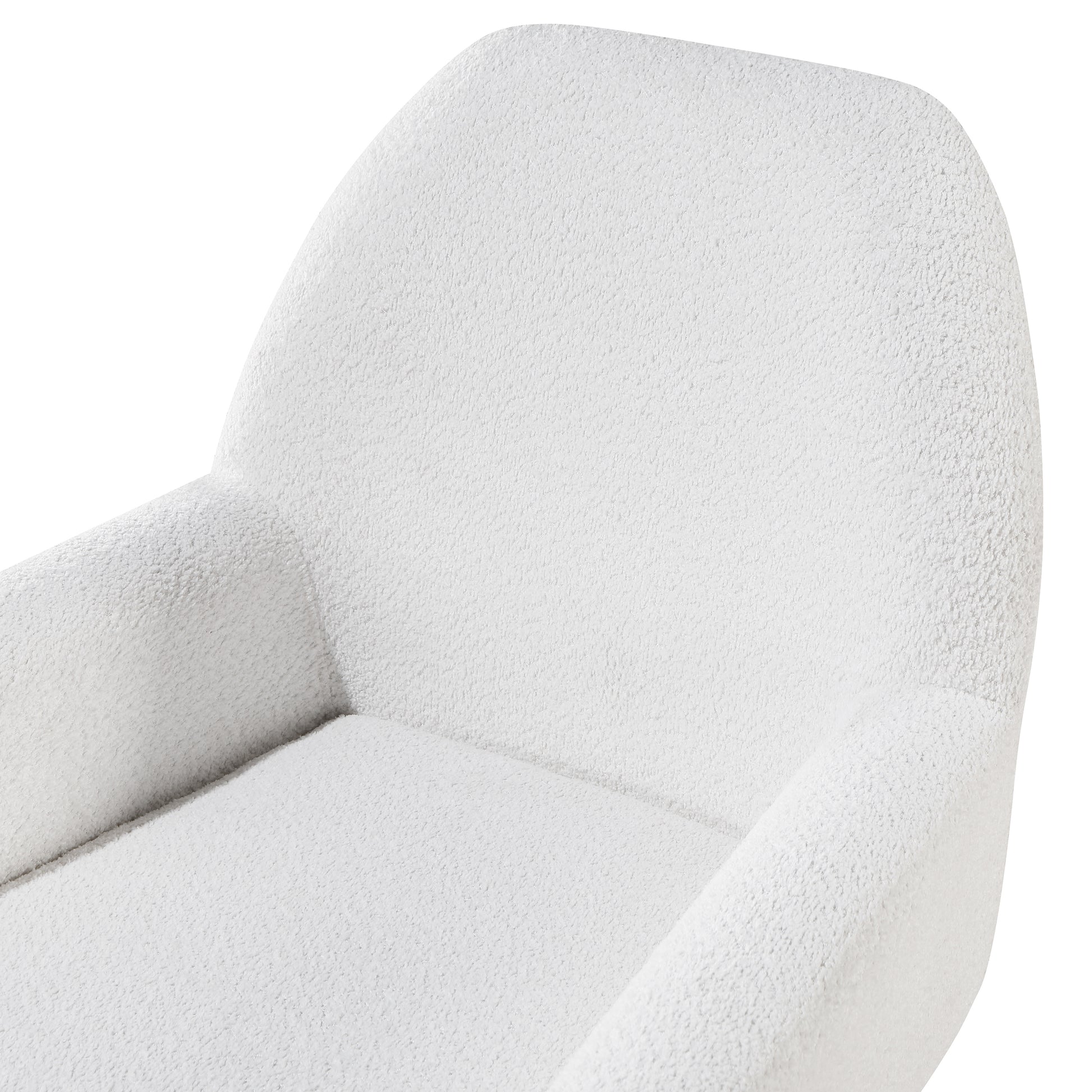 Prince Mid Century Boucle Arm Chair White Foam Boucle