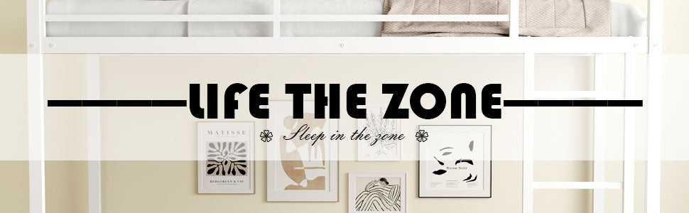 Metal Twin Over Twin Bunk Bed Heavy Duty Sturdy Metal Noise Reduced Safety Guardrail No Box Spring Needed,White Twin White Metal Metal