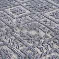 5X7 White Gray Traditional Indoor Outdoor Area Rug White Gray Polypropylene