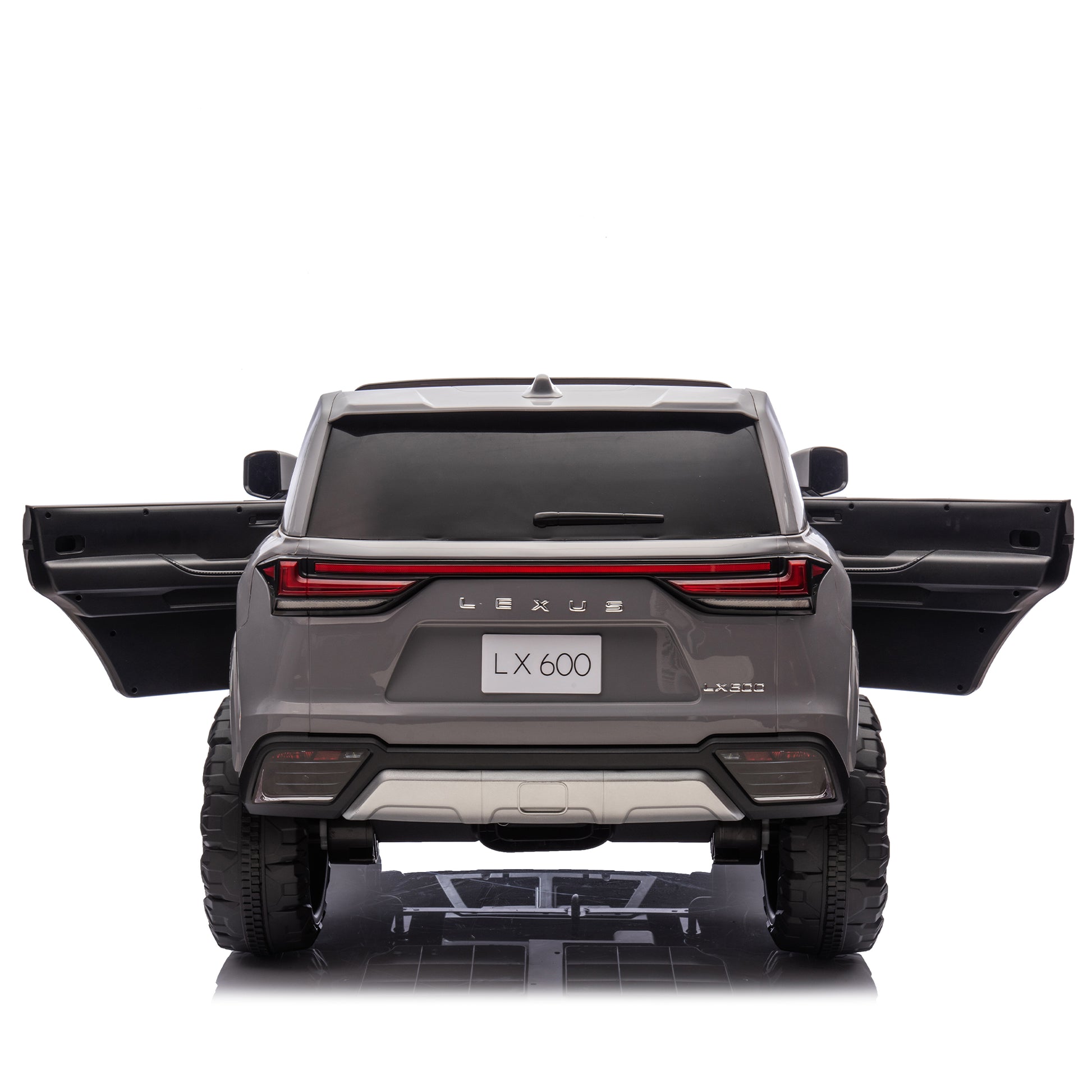 Licensed Lexus Lx600 24V Two Seater Kids Ride On Car W Parents Control,Seat Width 20 Inches,2Wd,Four Wheel Suspension,Bluetooth,Mp3,Music,Adjustable Volume,Power Display,Speeds 1.86 3.11Mph For Kids. Gray Polypropylene