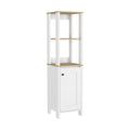 St. Clair Linen Cabinet, Two Interior Shelves, Two Open Shelves, Single Door Multicolor 4 Bathroom Freestanding Modern Particle Board Engineered Wood