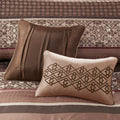 7 Piece Comforter Set Red Cal King California King Red Polyester