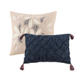 8 Piece Cotton Comforter Set Navy Cal King California King Navy Polyester