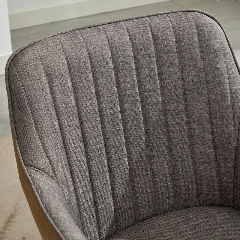 Ts Leisure Chair Dining Chair Light Grey Camel Oak Linen