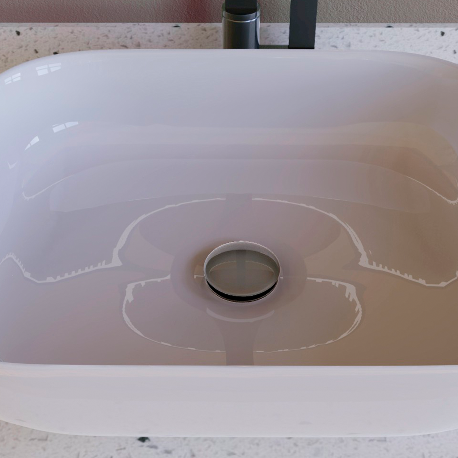 Dax Round Vanity Sink Pop Up Drain Without Overflow Chrome Brass