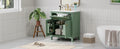 30 Inch Bathroom Vanity With Ceramic Sink, Modern Green Single Bathroom Cabinet With 2 Doors And A Shelf, Soft Close Doors Green Bathroom Solid Wood Mdf
