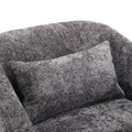 Coolmore Swivel Barrel Chair, Comfy Round Accent Sofa Chair For Living Room, 360 Degree Swivel Barrel Club Chair, Leisure Arm Chair For Nursery, Hotel, Bedroom, Office, Lounge Gray Boucle Gray Primary Living Space Foam Boucle