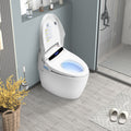 Smart Toilets With Heated Bidet Seat.Portable Toilet With Bidet Built.Intelligent Toilet Auto Open Close Seat. Bidet Toilet With Dryer And Warm Water White Ceramic