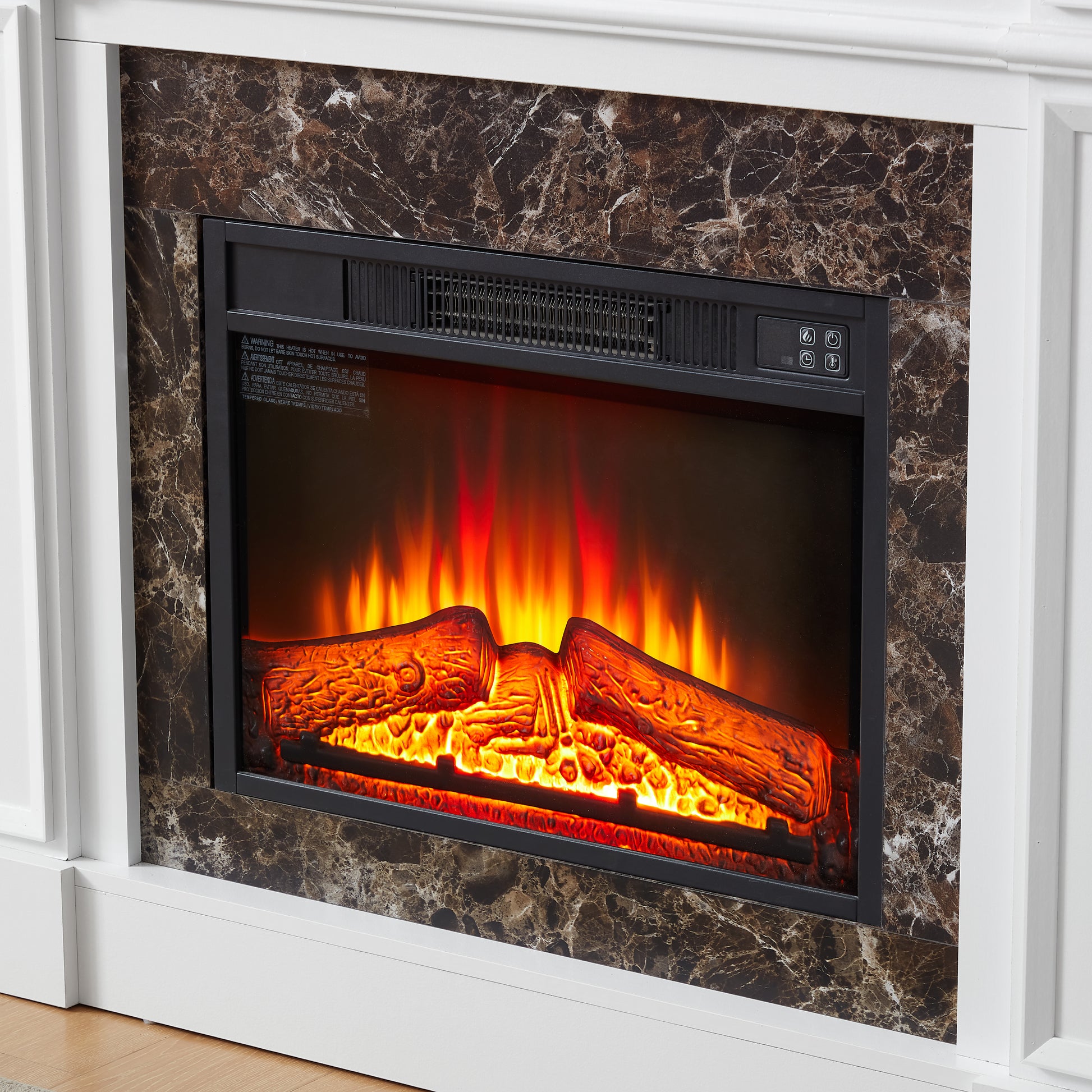 Only Mantel Not Included 23" Fireplace White, 45.6"W*11.8"D*40"H White Mdf