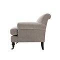 Alana Lawson Three Cushion Tightback Sofa, Silver Grey Polyester Silver Grey Foam Polyester 3 Seat