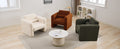 Modern Accent Chair Lambskin Sherpa Fabric Upholstered Comfy Reading Arm Chair Soft Padded Armchair With Back And Pillow For Living Room Bedroom Reception Waiting Room Office,Seaweed Green Seaweed Green Primary Living Space Upholstered