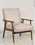 25.38'' Wide Classic Mid Century Modern Arm Chair, Light Camel Light Camel Microfiber