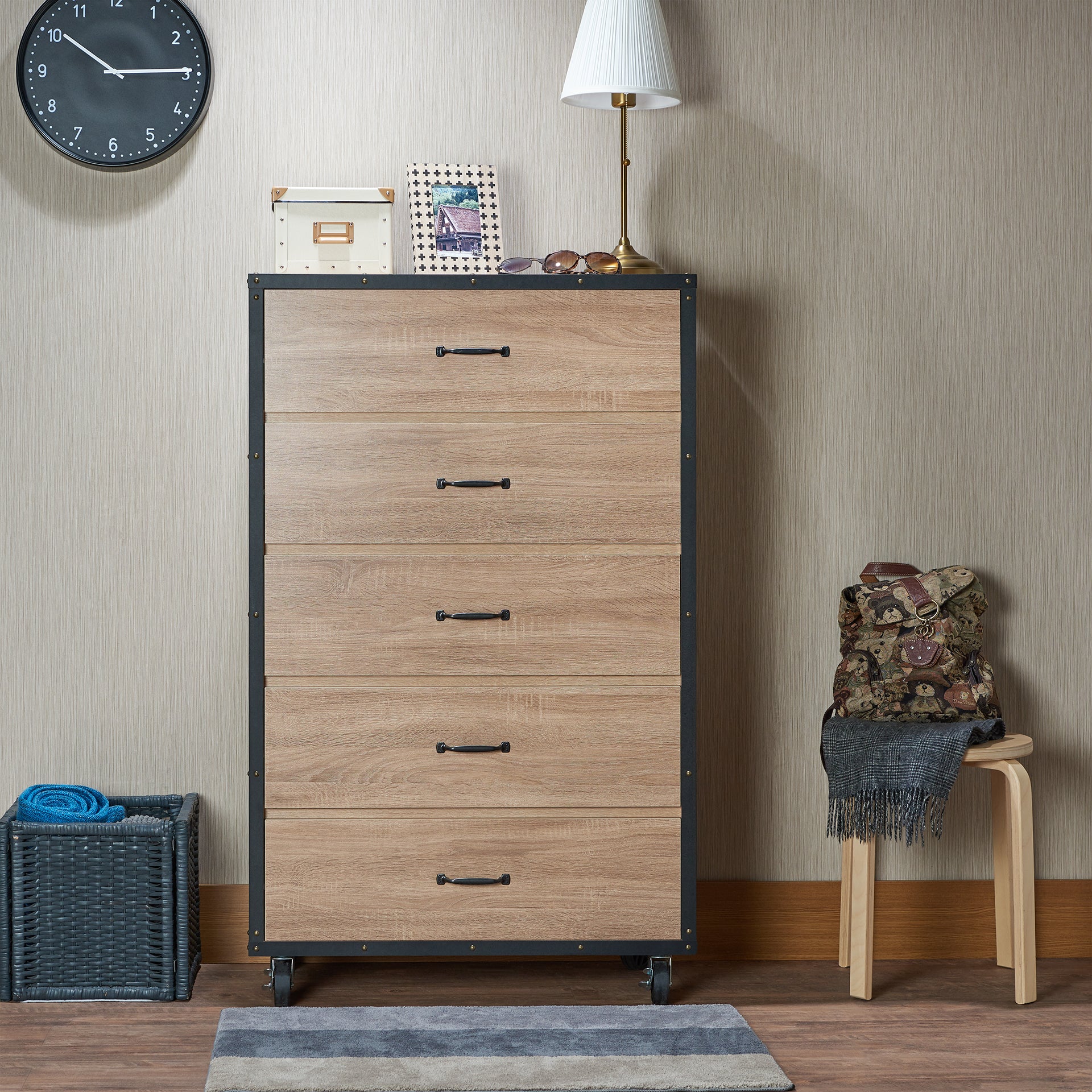 Bemis Weathered Light Oak Finish Chest Light Oak Mdf,Synthetic Wood