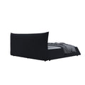 King Size Upholstered Platform Bed With Special Shaped Velvet Headboard, Metal & Solid Wood Frame,Black Box Spring Not Required King Black Pine Velvet Velvet