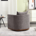 Coolmore Swivel Barrel Chair, Comfy Round Accent Sofa Chair For Living Room, 360 Degree Swivel Barrel Club Chair, Leisure Arm Chair For Nursery, Hotel, Bedroom, Office, Lounge Dark Gray Chenille Dark Gray Primary Living Space Foam Chenille