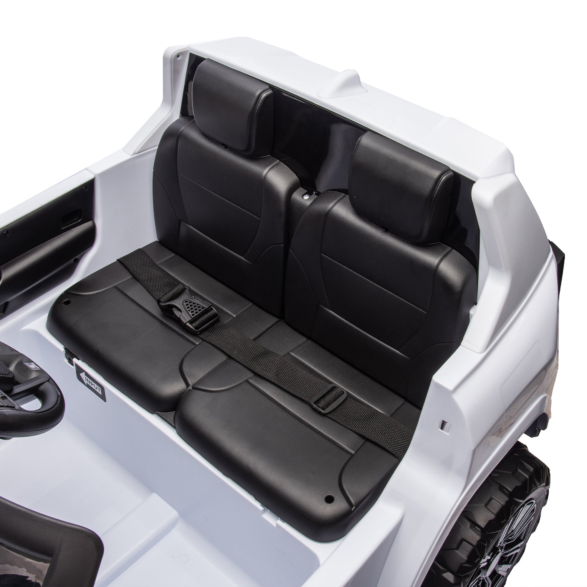 Licensed Lexus Lx600 24V Two Seater Kids Ride On Car W Parents Control,Seat Width 20 Inches,2Wd,Four Wheel Suspension,Bluetooth,Mp3,Music,Adjustable Volume,Power Display,Speeds 1.86 3.11Mph For Kids. White Polypropylene