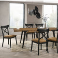 Brown And Black Side Chair Set Of 2 Solid Black Brown Dining Room Modern Side Chair Cross Back Set Of 2 Wood Fabric