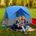 3 Person Outdoor Camping Tent With Removable Floor Mat For Camping Hiking Traveling Blue Mesh
