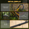 Outsunny Hammock Stand For 2 Person, Portable Adjustable Steel Frame Hammock Stand With Weather Resistant Finish For 9 14 Hammocks, 10.3', 550 Lbs. Capacity, Black Black Steel